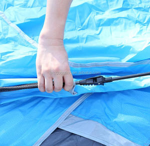 Tienda de campaña instantánea de doble capa para 4 personas con bolsillo Anti-UV a prueba de viento impermeable, con bolsa de transporte para Camping/senderismo (HT6062-3) - Product Image 5
