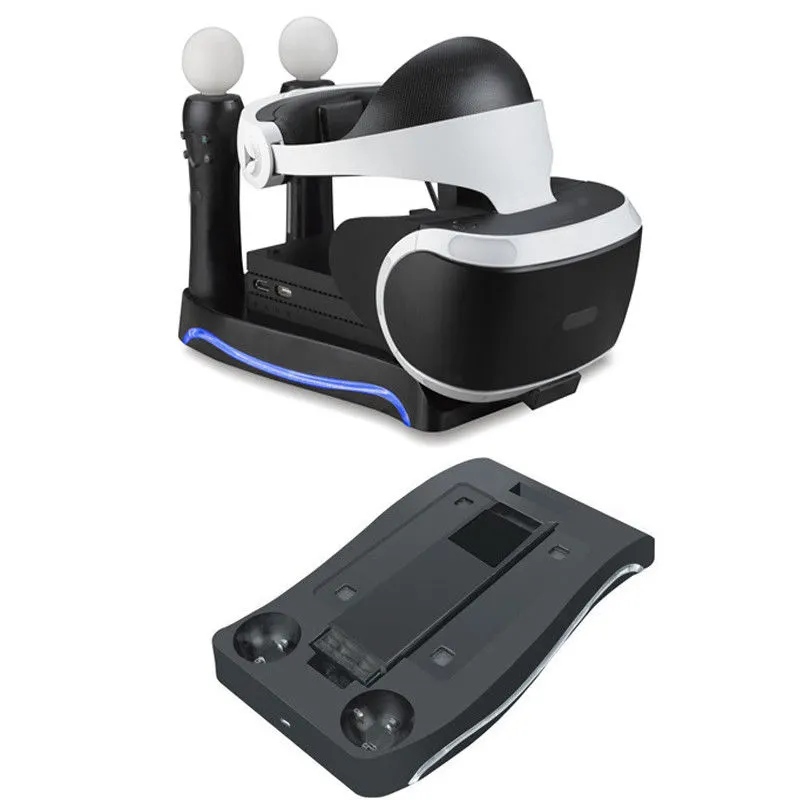 For PS4 VR/PS VR/PS Move Charger Charging Station Display Headset Stand for PS4 VR