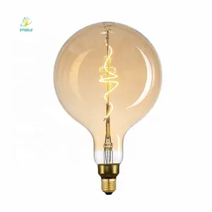 Kebesaran Dimmable Edison bening Amber Smoky ergy menghemat LED filamen G200 G63 dekorasi bohlam lampu raksasa