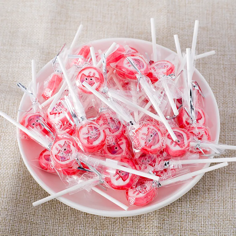 China Lollipop Manufacturers Customized Lollipop Stick Colorful Fruity Flavor Sweet Lollipop Candy