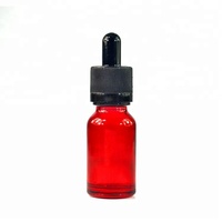 Flacons compte-gouttes en verre rouge mat de 30 ml (1 oz) avec pipette, sécurité enfant, impression sérigraphique sur boîte