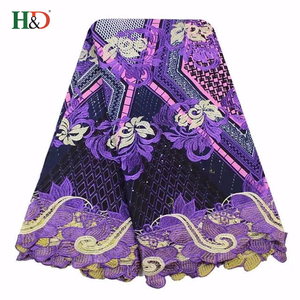 H & D Top Pas Cher Super Cire Hollandais 100% Coton Africain Grand Lacet <span class=keywords><strong>Suisse</strong></span> Soie Ankara Tissu Pour la Vente En Gros - Product Image 3