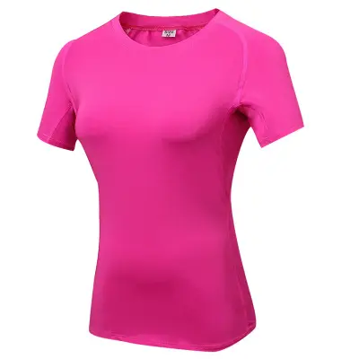 Großhandel hochwertige schnelle trockene Sport Fitness enge atmungsaktive benutzer definierte Logo Frauen Fitness studio T-Shirt