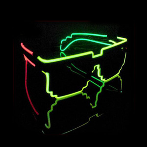 Partie Approvisionnement EL Fil Lunettes Lumineuses Led Mosaique Design Lunettes De Soleil Clignotantes