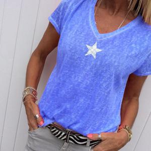 <span class=keywords><strong>Wish</strong></span>-Camisetas estampadas de talla grande para <span class=keywords><strong>mujer</strong></span>, blusa de verano, nuevos diseños, 2023 - Product Image 1