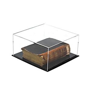 Vitrine de présentation de livres en plexiglas acrylique sur mesure, transparente, pour livres rares, avec bases noires vendues séparément, couvercles anti-poussière rigides - Product Image 2