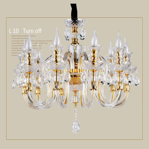 JYLIGHTING Lampadario Moderno Europeo di Lusso in Cristallo Dorato Certificato CE Lampada <span class=keywords><strong>a</strong></span> <span class=keywords><strong>Sospensione</strong></span> per Soggiorno - Product Image 3