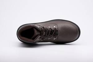 Vintage Cowhide Embossed Leather Safety <strong>Boots</strong> Woodland Shoes Men <strong>Women</strong> Genuine Leather <strong>Toe</strong> <strong>Cap</strong> Tpu Outsole - Product Image 3