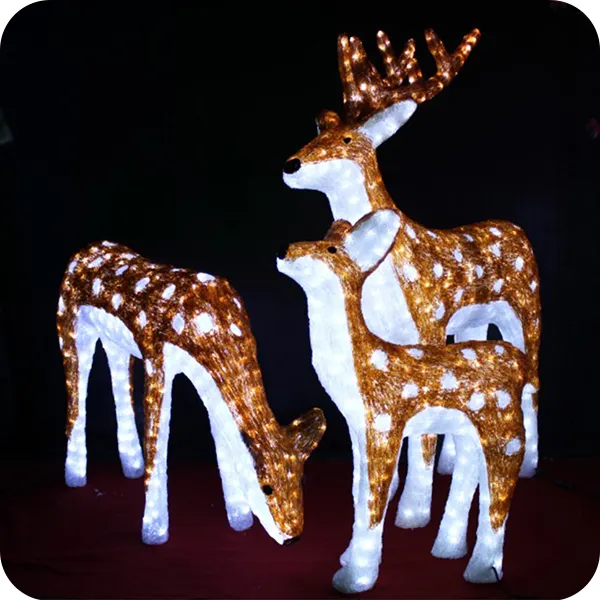 18 साल के अनुभव के कारखाने आउटडोर 3D प्रकाश सजावट क्रिसमस आलीशान जानवरों हिरन आकृति प्रकाश का नेतृत्व किया