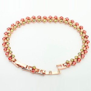 Teemi 2015 nuevo oro de Rose plateado clásico Roma 3Row Multi Cubic pulsera circón pavimentada Mujeres Moda Nupcial joyería - Product Image 6