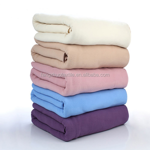 Solid Color Custom Cozy Knitted Anti-pilling Four Seasons Portable Plain 100% Polyester Polar <strong>Fleece</strong> <strong>Sheets</strong> Throw Blanket - Product Image 2