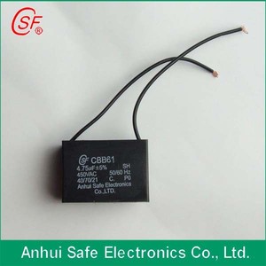 실행 콘덴서 uf 5 mfd 370 440 V VAC 볼트 사각형 AC 전기 모터 - Product Image 4