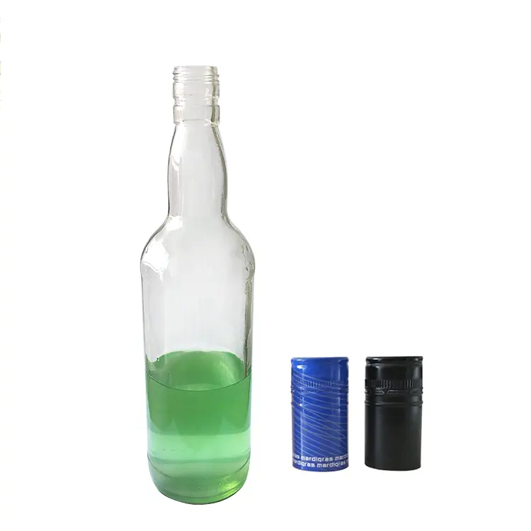 アルコールCY-852用700mlクリア高品質ラム白ワイングラスリキュールウイスキー/ウォッカボトルスクリューキャップ