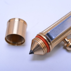 Di alta qualità di bambù di qualità in ottone puro del raccoglitore di materiale bolt action <span class=keywords><strong>penna</strong></span> auto all'aperto proteggere regali di sopravvivenza tactical <span class=keywords><strong>penna</strong></span> a sfera - Product Image 6