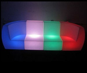 Ensemble de canapés <span class=keywords><strong>lounge</strong></span> LED modernes, canapé modulaire avec lumières rechargeables pour les bars à domicile, les hôtels et les espaces extérieurs - Product Image 3