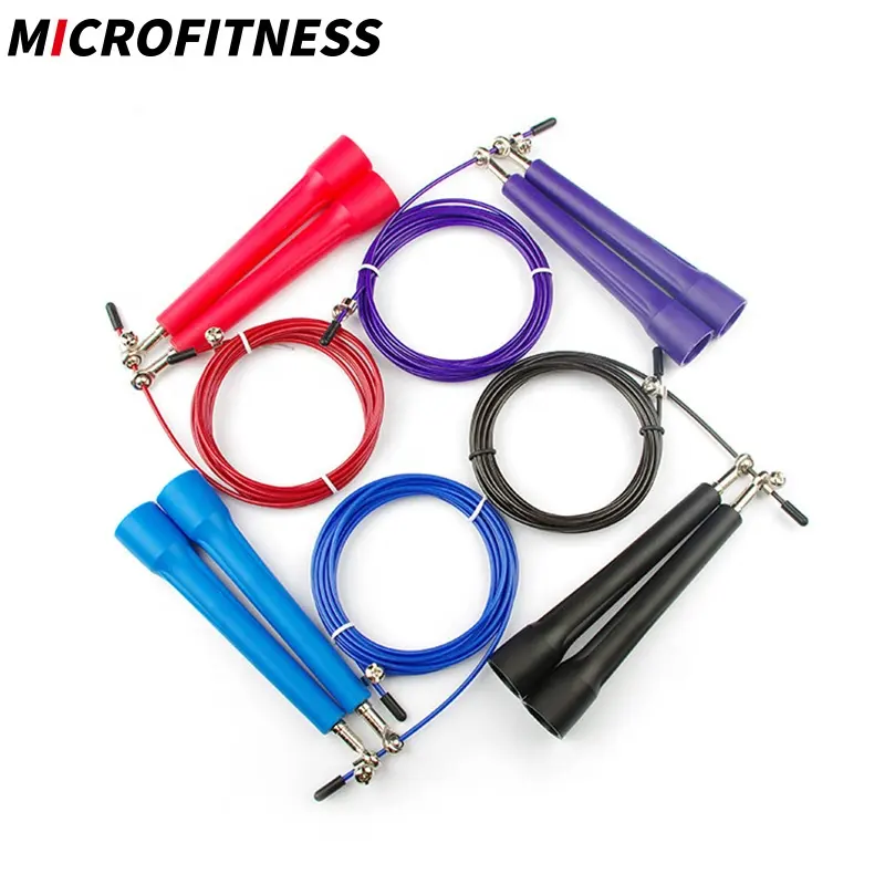 Atacado professional ajustável de plástico pvc de fitness peso velocidade jump rope skipping