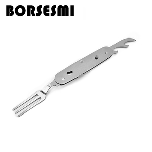Nouveau gros Camping couteau fourchette cuillère ensemble en acier inoxydable multi-fonction pliant <span class=keywords><strong>couverts</strong></span> ensemble <span class=keywords><strong>3</strong></span> en 1 pique-nique vaisselle extérieure - Product Image 3