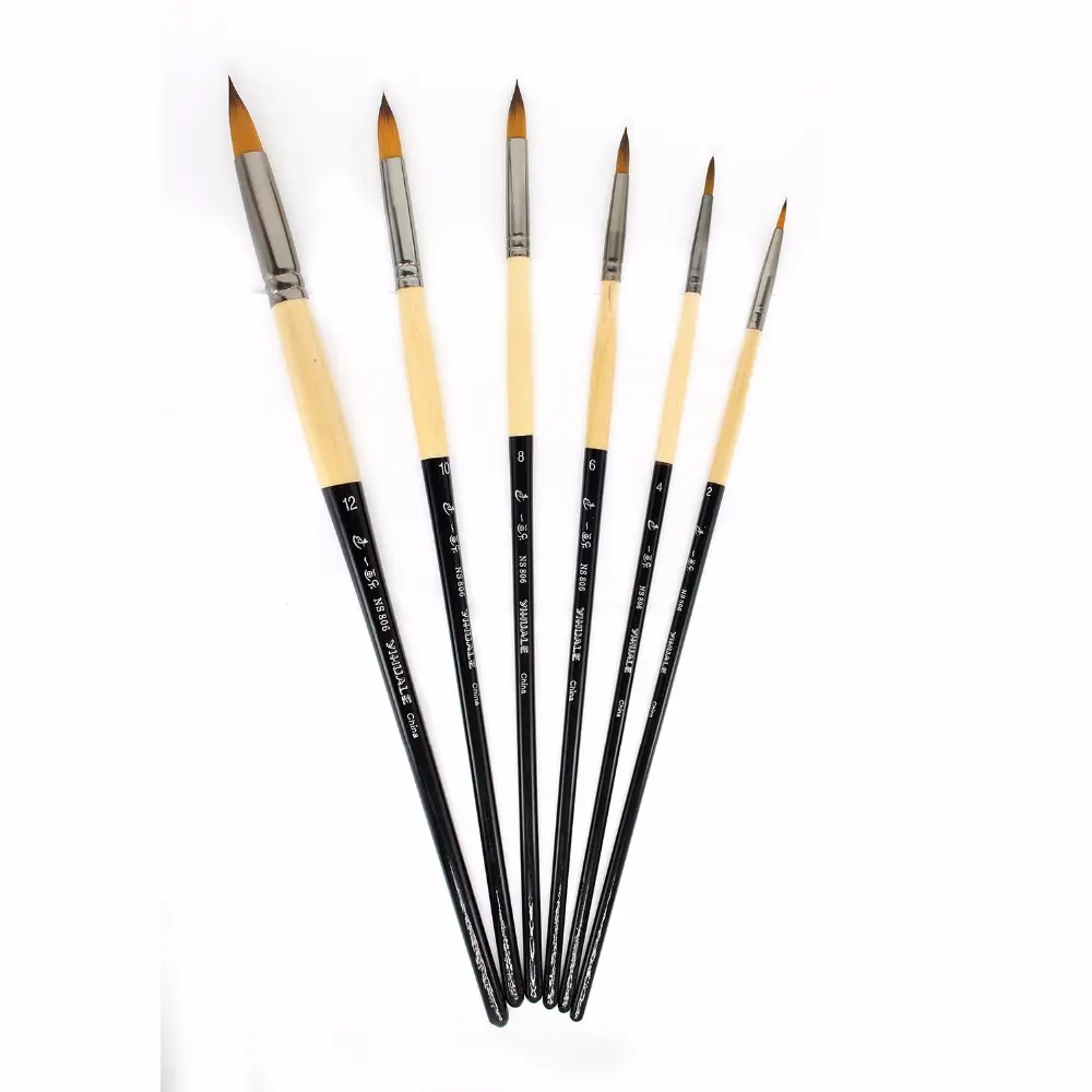 TOP Quality custom factory wholesale price Black wood handle kolinsky sable hair watercolor brush artist brushes