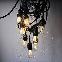 Guirlandes lumineuses de jardin et de terrasse très vendues, chaînes de lampes LED décoratives rétro pour l'extérieur