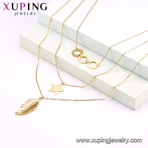 و Xuping الأزياء 18k مجوهرات مطلية بالذهب قلادة مخصصة ، تصاميم جديدة قلادة قلادة ، مجموعة مجوهرات المختنق قلادة