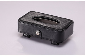 Caja de pañuelos de cuero PU para coche, a la moda, 2019 - Product Image 5