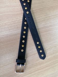 Cintura in metallo dorato in stile occidentale con rivetti rotondi da donna cintura con paillettes Punk semplice cintura decorativa - Product Image 3