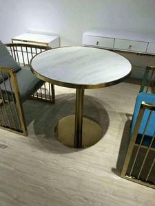 Rectangle Marble Top Brass Gold Stainless Steel Base <strong>Bistro</strong> <strong>Table</strong> - Product Image 6