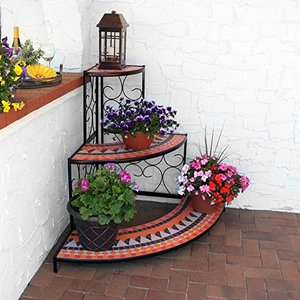 Grand 3-Tier Mosaïque Plante Support <span class=keywords><strong>D</strong></span>'<span class=keywords><strong>angle</strong></span> En Métal Étagère De Pots De <span class=keywords><strong>Fleurs</strong></span> - Product Image 1
