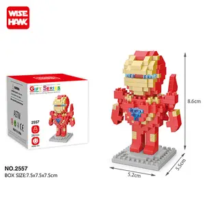 Offres Spéciales enfants éducatifs en plastique mini blocs de construction Ironman Auto-assemblage jouets