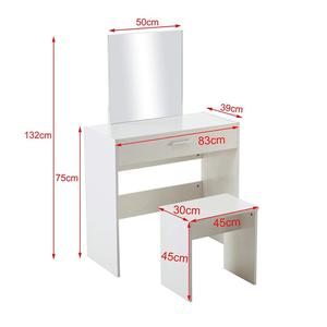 Meubles de chambre à coucher de Style <span class=keywords><strong>scandinave</strong></span> <span class=keywords><strong>coiffeuse</strong></span> blanche <span class=keywords><strong>avec</strong></span> <span class=keywords><strong>miroir</strong></span> et tabouret <span class=keywords><strong>coiffeuse</strong></span> moderne Table de maquillage - Product Image 2