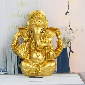 도매 대리석 주 Ganesh 힌두교 신 우상 동상