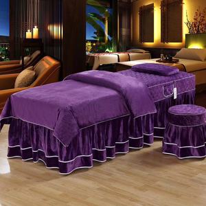 Set di Biancheria da Letto in Velluto per Massaggi Spa, Morbido al Tatto, Colorato, per Centri Estetici - Product Image 4