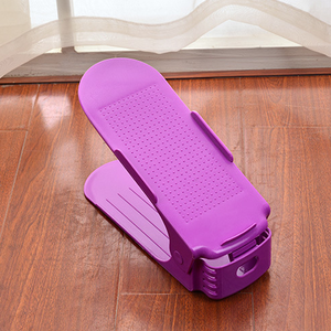 Nueva llegada portátil de plástico Zapatero ajustable estante del zapato de doble capa organizador - Product Image 4