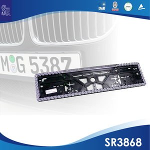 Soporte de plástico cromado para coche, marco de placa de matrícula, europeo - Product Image 2