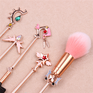 Chica mágica 5 unids/set cosméticos sombra de ojos en polvo cepillo de cejas Kit chica <span class=keywords><strong>maquillaje</strong></span> de belleza de los cepillos conjunto - Product Image 5