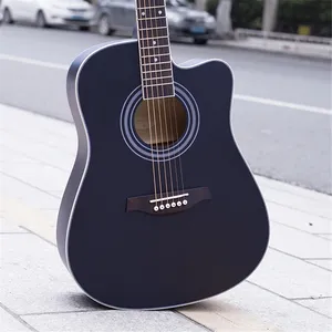 En gros Chinois Haute brillance Tilleul Guitare Acoustique De 41 Pouces Guitare De Voyage