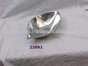 Tazón para servir frutas/nueces de aluminio y metal con pulido de espejo para encimera y encimera de cocina - Product Image 2