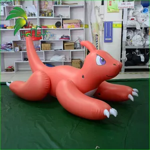 Customized Inflatable Animal Mascot Character Model Ride On Air Fiery Dragon Inflation Animation