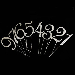 1set Top vendita forniture per feste 12cm di cristallo con strass numero Topper torta di compleanno Topper torta Topper - Product Image 2