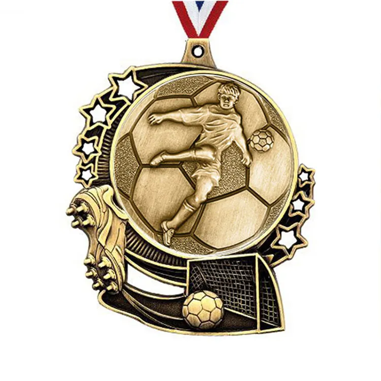 Nuevo diseño personalizado estilo popular diseño único, medalla de metal de aleación de zinc para fútbol, premio de béisbol