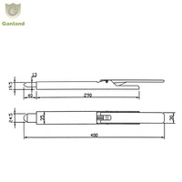 Verrouillage vertical à rabat GL-12123 pour profilés en aluminium, pièces de camionnette