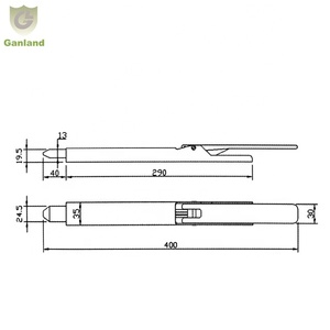 Verrouillage vertical à rabat GL-<span class=keywords><strong>12123</strong></span> pour profilés en aluminium, pièces de camionnette - Product Image 4