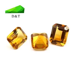 Fabrieksprijs Voor Achthoekige Vorm 7X9Mm Natuurlijke Citrine Losse Edelsteen Voor Sieraden Maken