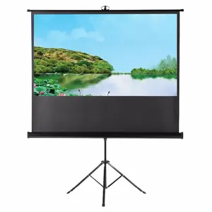 Different Size 16:9 110 Inch Tripod projection screen Portable Projector Screen For HDTV