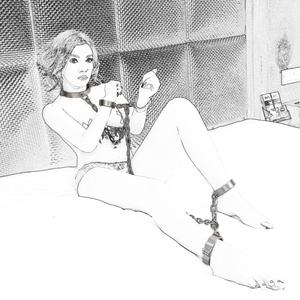 Manette e Cavigliere in Acciaio Inossidabile Nere Nuove di Zecca e Collare, Giocattoli <span class=keywords><strong>BDSM</strong></span> per Adulti - Product Image 3