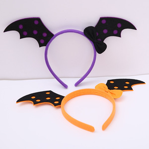 Wholesale Children's Masquerade Party Performance Halloween <strong>Pumpkin</strong> Witch <strong>Headband</strong> - Product Image 2