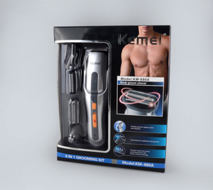 Kemei KM-680A <span class=keywords><strong>Kit</strong></span> de Toilettage Professionnel 8-en-1 pour Salon de <span class=keywords><strong>Coiffure</strong></span>, <span class=keywords><strong>Tondeuse</strong></span> à Cheveux Rechargeable pour Hommes, Fabriqué en Chine - Product Image 6