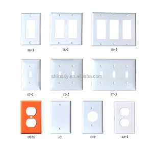 UL listelenen plastik wallplates boş wallplates 1 gang blank, beyaz