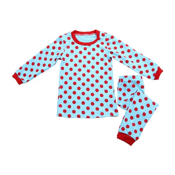 Оптовая продажа, зимние пижамы для маленьких девочек из 95% хлопка, 5% спандекса