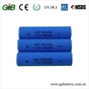 Batería de Litio ER10450 <span class=keywords><strong>AAA</strong></span> 3.6V <span class=keywords><strong>800mAh</strong></span> OEM Li-SOCI2 - Product Image 2
